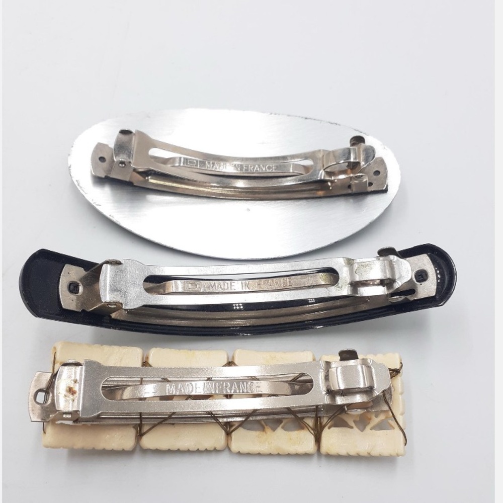 Vintage French hair clips-set of 3. Made in France - Picture 2 of 6